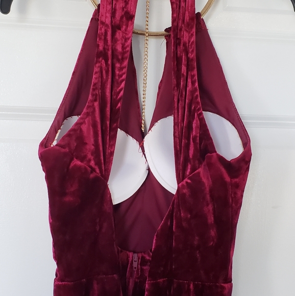 Red Velvet Prom Dress - Picture 7 of 8